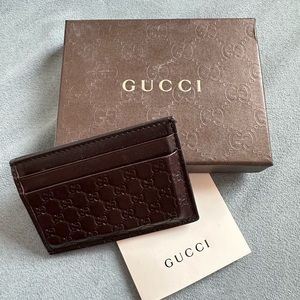 Authentic Gucci Card Case Microguccissima